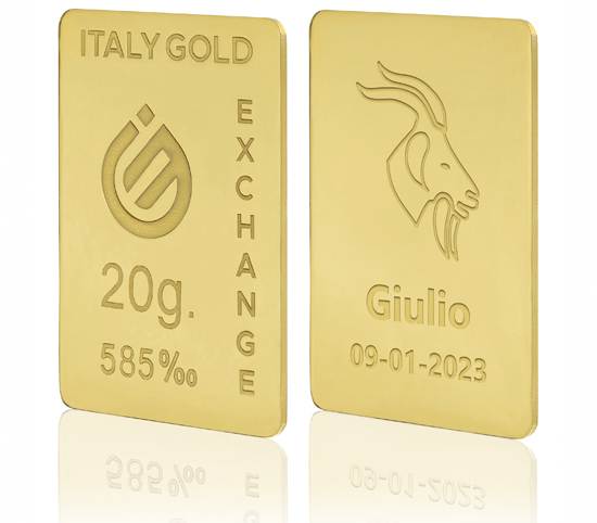 Lingote de Oro signo del zodiaco Capricornio 14 Kt de 20 g. IGE GOLD